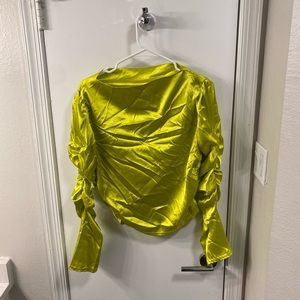 Lime Green Silky Shirt